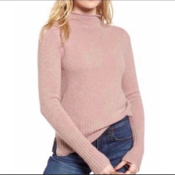 Madewell Pink Merino Wool Alpaca Blend Sweater - Picture 9 of 9